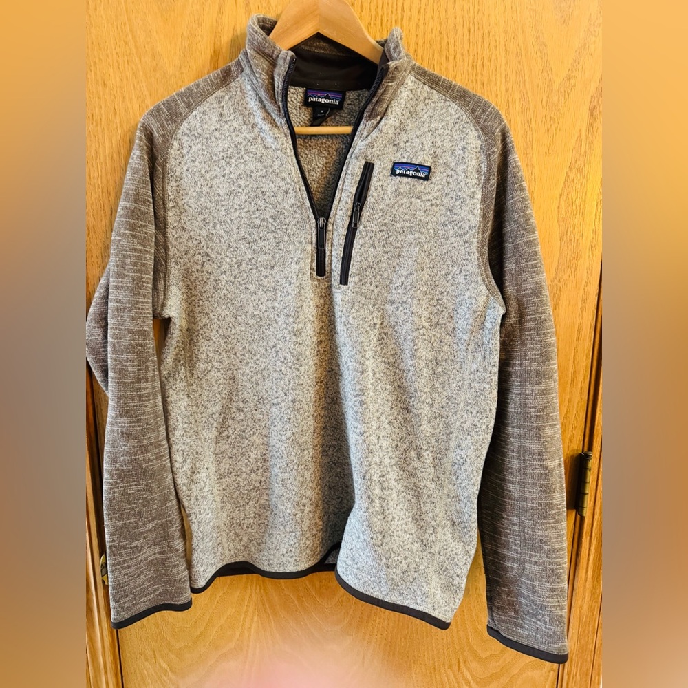 Patagonia Men's Zip-Up Sweater in Gray and Brown